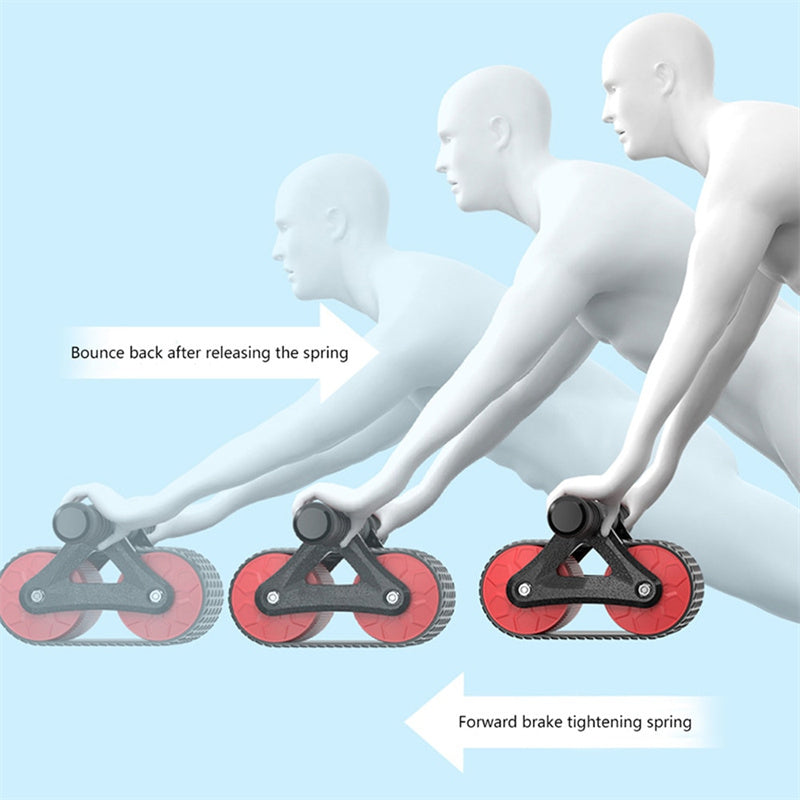 Double Wheel Abdominal Exerciser Women Men Automatic