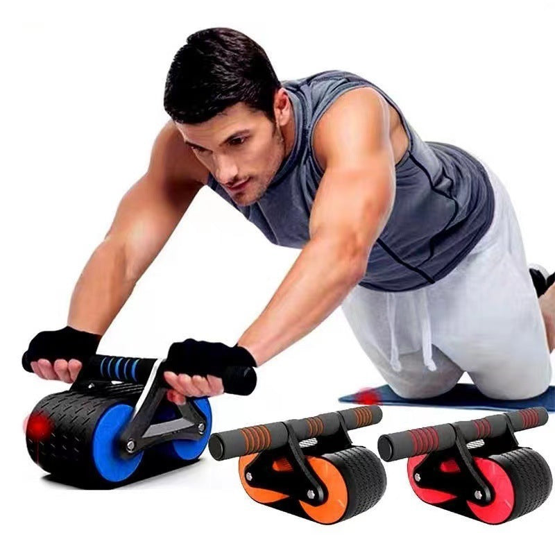 Double Wheel Abdominal Exerciser Women Men Automatic