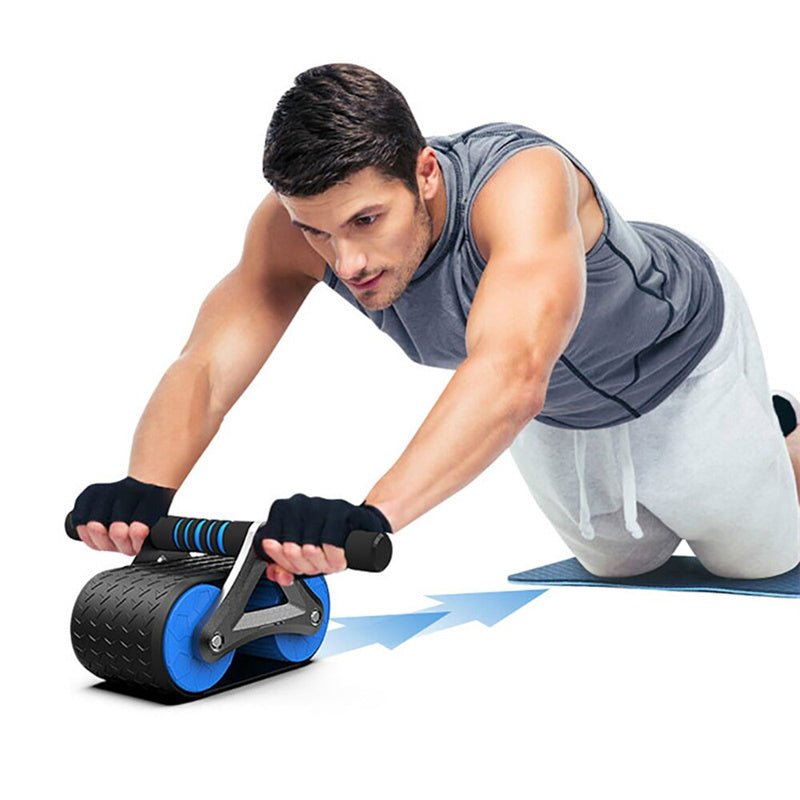 Double Wheel Abdominal Exerciser Women Men Automatic
