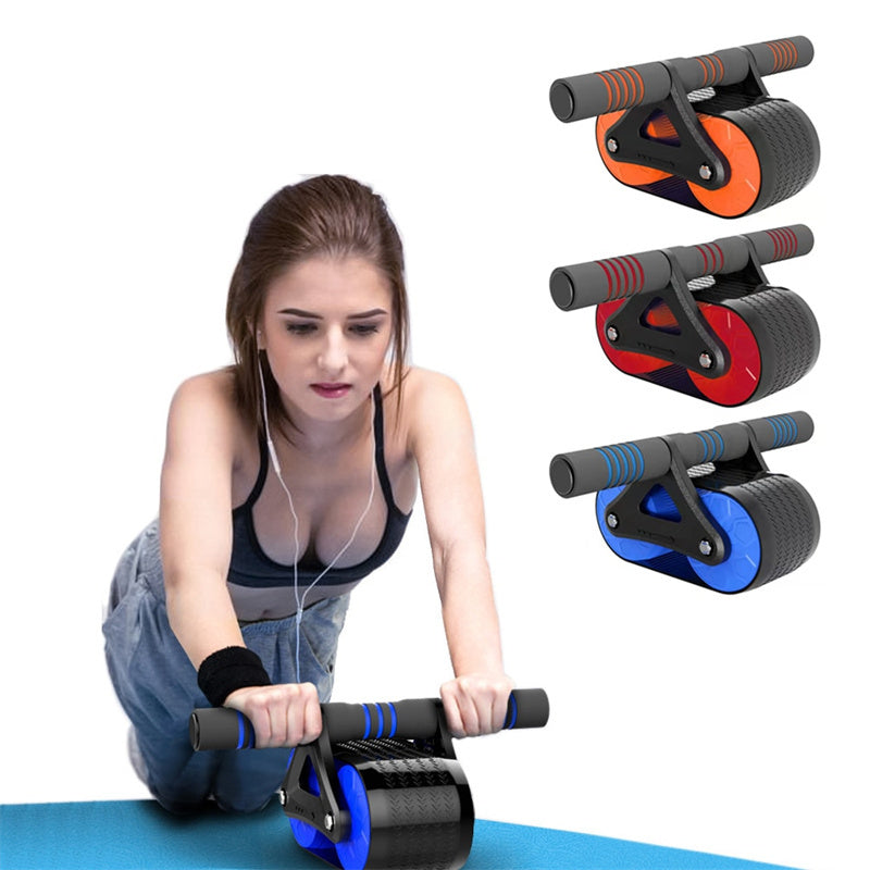 Double Wheel Abdominal Exerciser Women Men Automatic