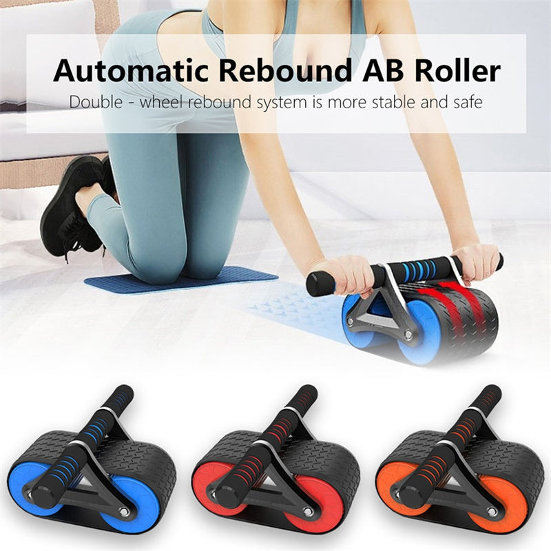 Double Wheel Abdominal Exerciser Women Men Automatic